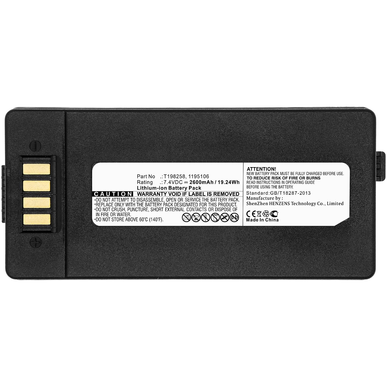 Synergy Digital Thermal Camera Battery - 2600mAh Li-ion 7.4V Replacement for FLIR T198258 & 1195106 Thermal Cameras - Perfect for Industrial Inspections, Electrical Maintenance & HVAC Diagnostics
