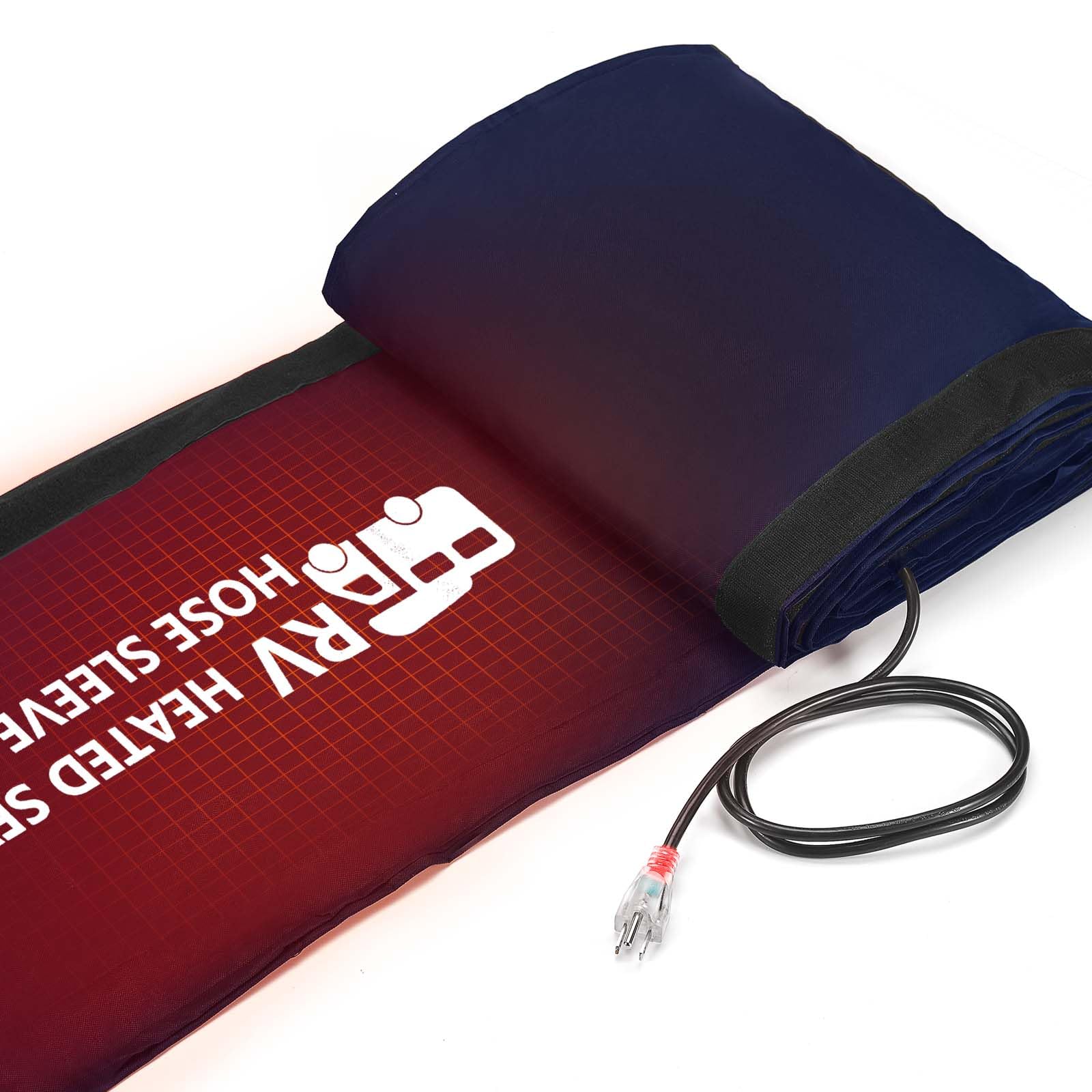 Heated RV Sewer Hose Kit (-45°F Freeze Protection) for Winter Camping