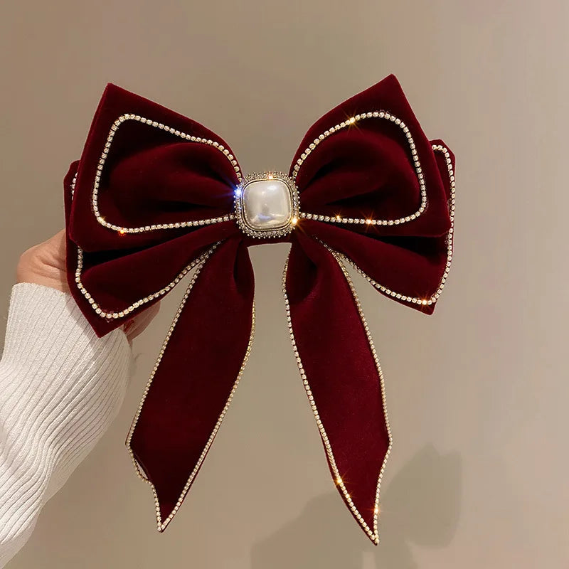 Elegant Velvet Inlaid Hair Clip for Women - Fashion Hair Accessories for Parties, Weddings & Daily Styling