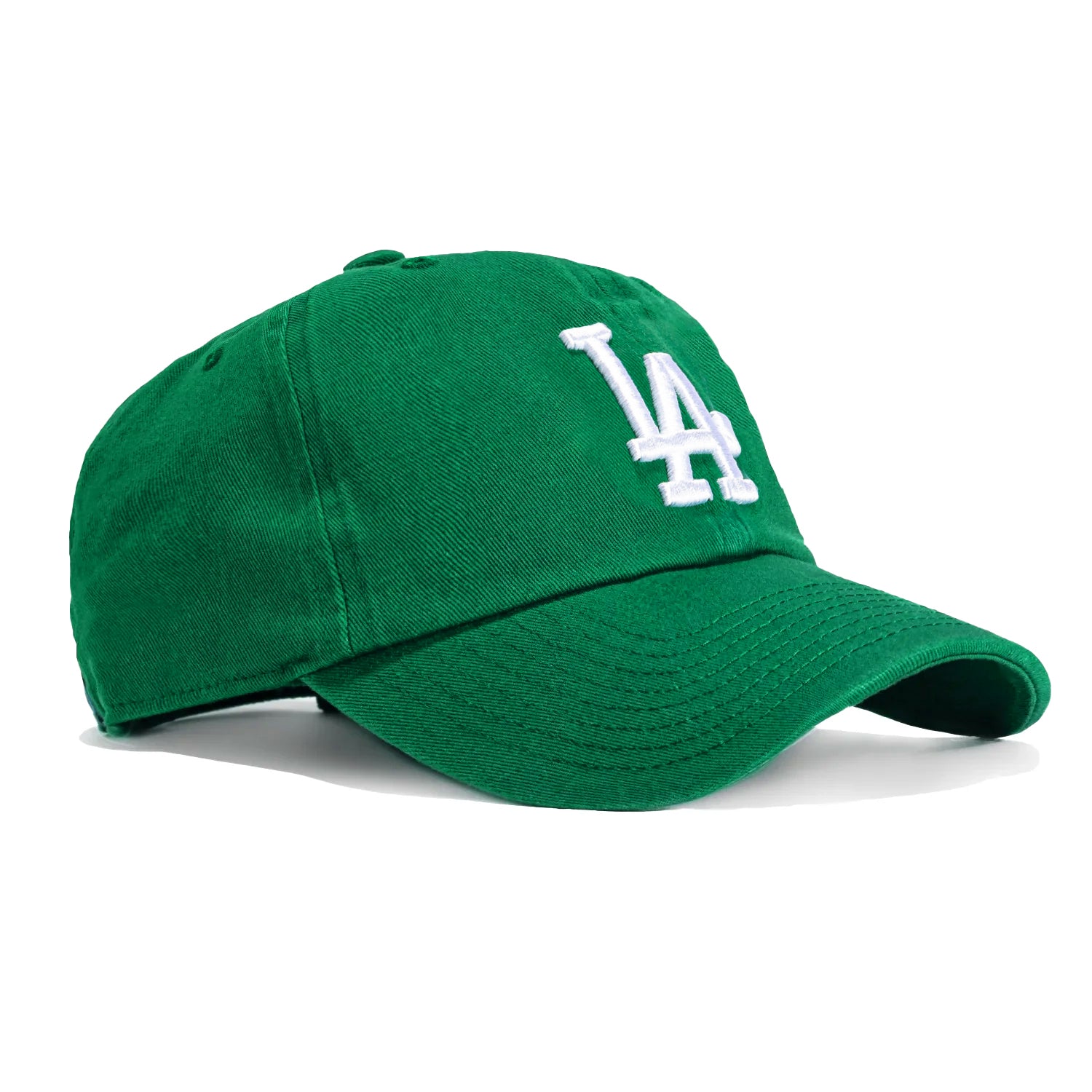 47 Brand Los Angeles Dodgers Cleanup Adjustable Baseball Cap - Kelly Green & White - Perfect for Game Day, Sports Events & Casual Wear