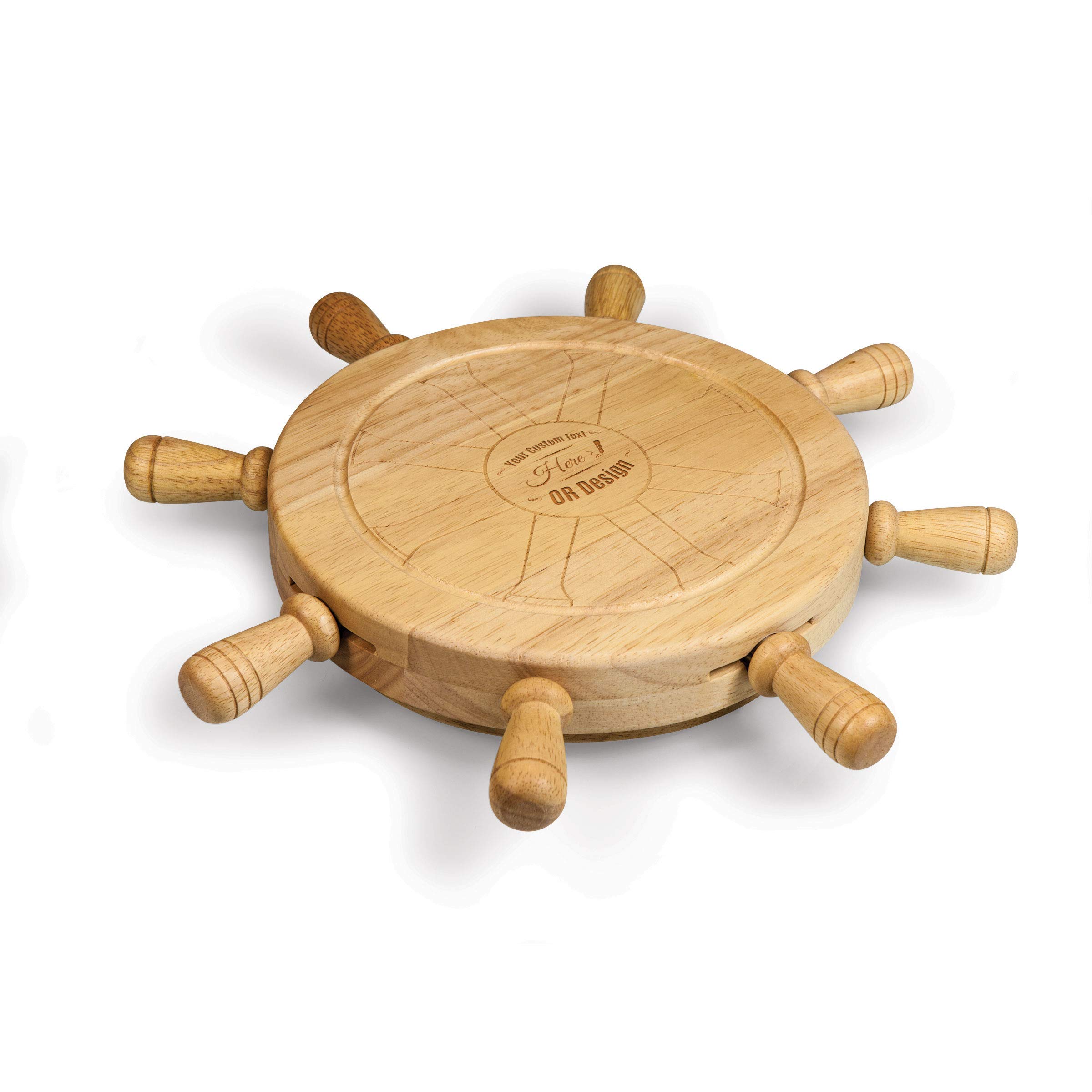 Personalized Mariner Cheese Board - Custom Engraved Wooden Serving Tray for Wine & Charcuterie - Perfect for Dinner Parties, Gifts & Entertaining