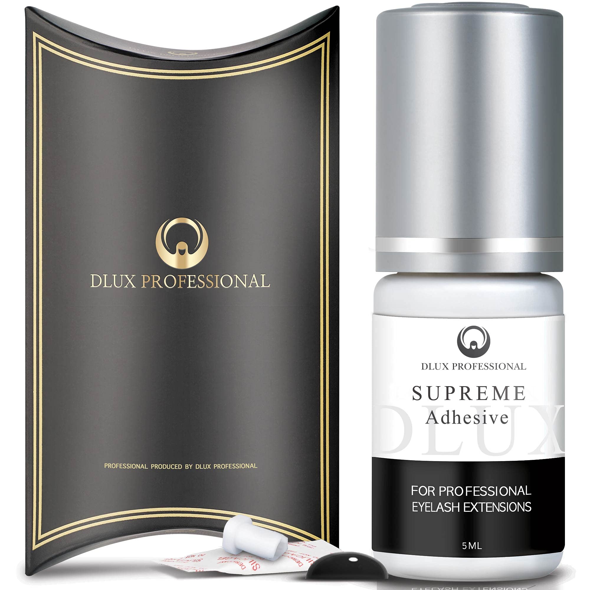 Professional Eyelash Extension Glue - 8 Week Retention, 1 Second Drying, Latex-Free Semi-Permanent Adhesive for Individual & Volume Lashes | Salon & Home Use