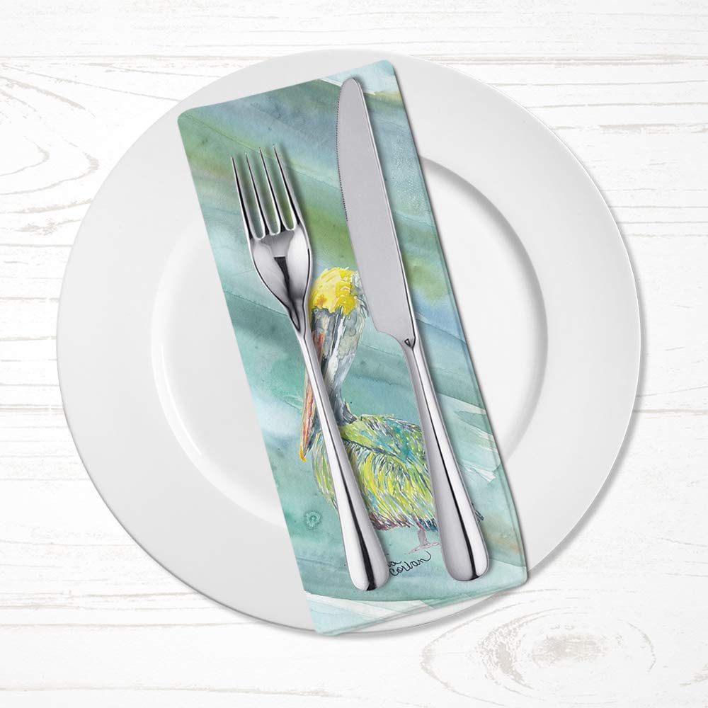 Caroline's Treasures SC2051NAP Washable Soft Durable Pelican Design Blue Cloth Napkins - Perfect for Hotels, Restaurants, Weddings, Parties & Everyday Dining