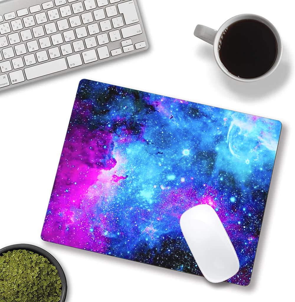 Premium Gaming Mouse Pad - Non-Slip Square Rubber Mouse Mat for PC, Laptop, Office & Home Use - Galaxy Nebula Space Design - Perfect for Work, Gaming & Study Sessions