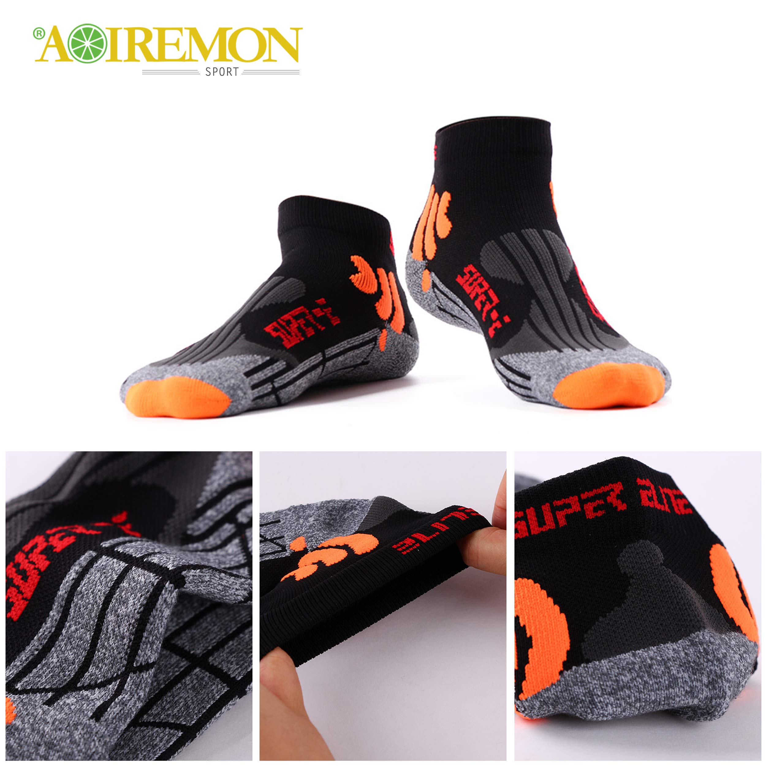 AOIREMON Men's & Women's No Show Athletic Socks - Low Cut Breathable Running Socks with Comfortable Mesh Design (4-6 Pairs) - Perfect for Sports, Gym Workouts & Daily Wear