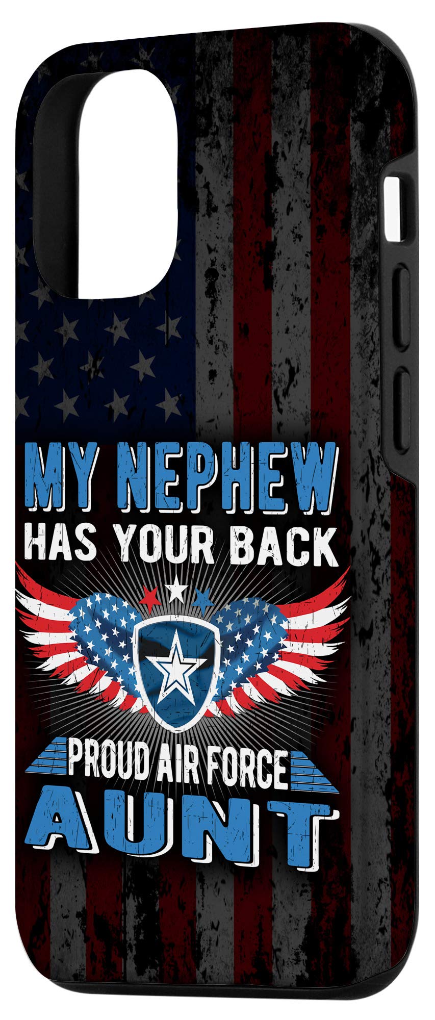 iPhone 12/12 Pro Military Aunt Case - Proud Air Force Aunt Phone Cover | Durable Protection for Military Family Pride (Perfect Gift for Veterans Day, Military Appreciation Events)