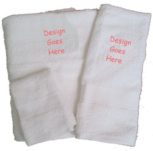 Premium Cotton Bath Towel Set with Embroidered Tulips - Soft & Absorbent Luxury Towels for Spa, Bathroom & Beach Use