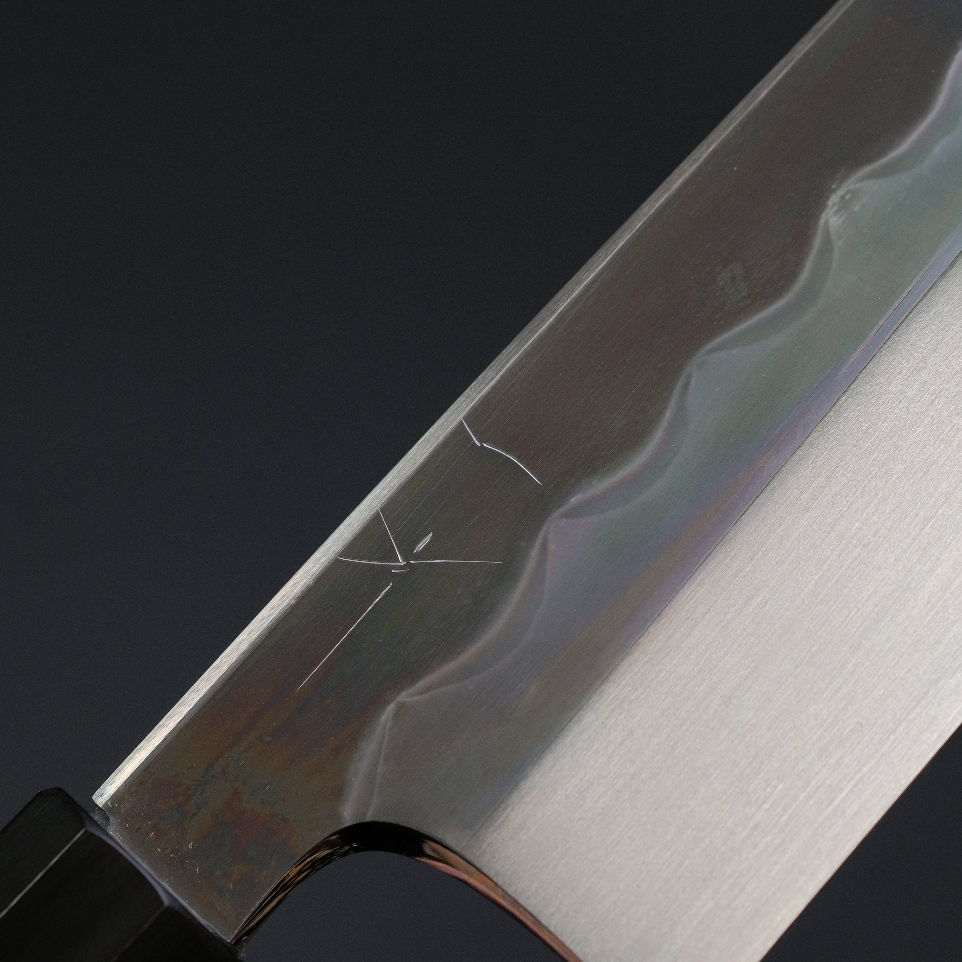 Hitohira Togashi White #1 Mizu Honyaki Gyuto 240mm Japanese Chef Knife with Kurokaki Persimmon Handle & Saya - Premium Kitchen Knife for Sushi, Sashimi & Meat Cutting (#086)