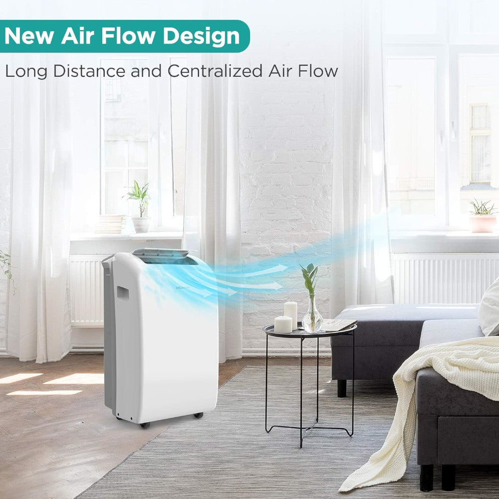 Hisense 10,500 BTU (7,000 BTU SACC) 3-in-1 Portable Air Conditioner for Rooms Up to 300 Sq Ft - Home Essentials Warranty - Perfect for Bedrooms, Living Rooms & Small Offices