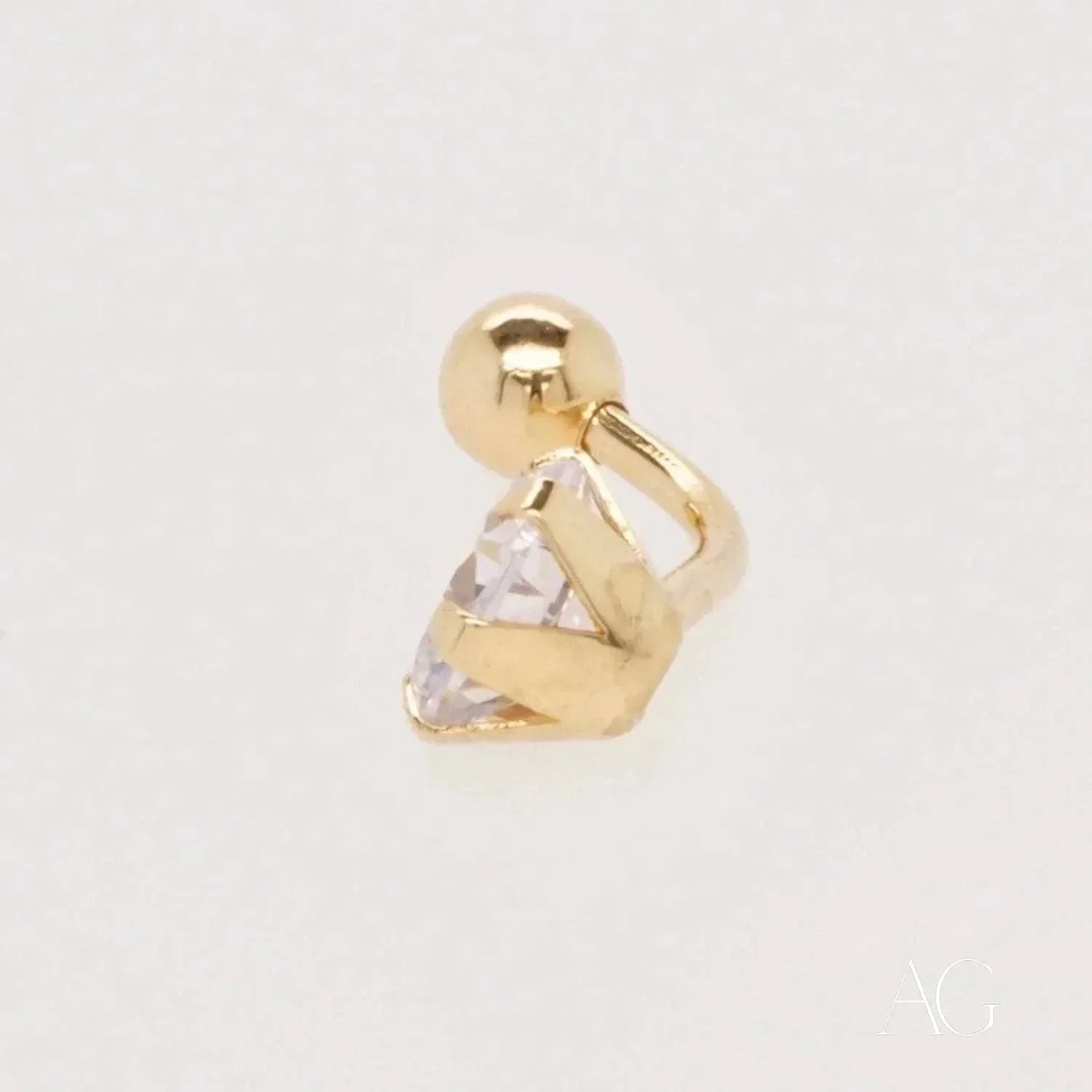 Elegant 18k Gold Belly Button Ring with Cubic Zirconia - Perfect for Navel Piercing Jewelry, Belly Chain Accessories & Summer Beach Fashion
