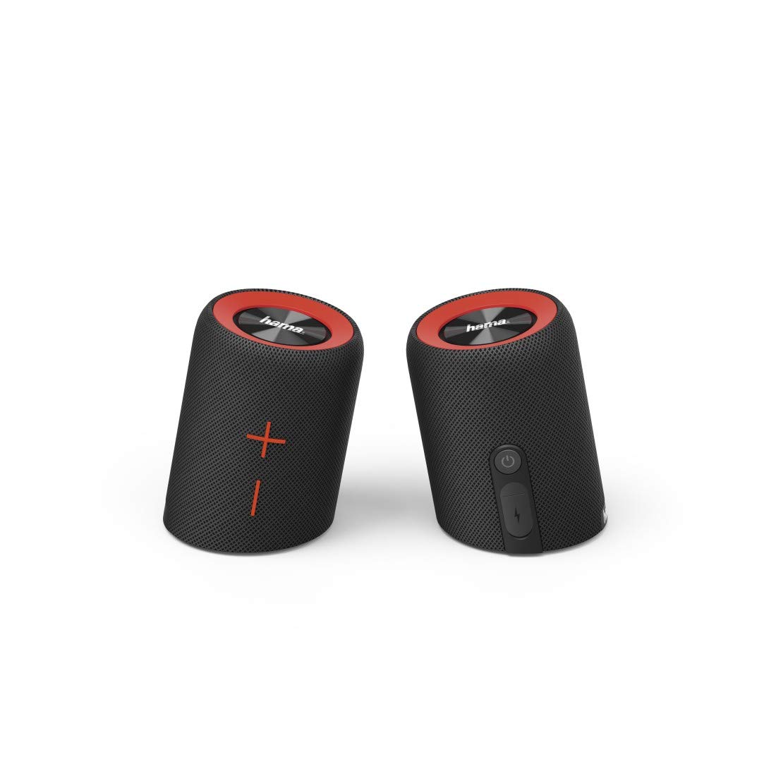 Hama Soundcup-D 20W Portable Bluetooth Speaker - Wireless Stereo Speaker with 20W Power, IPX7 Waterproof & Shockproof, 100-2000Hz Frequency, 4Ω Impedance (Black) - Perfect for Outdoor, Beach, Camping, Travel, Home, Poolside, Backyard BBQs, Hiking, Gym, Shower & Office Use - Best Gift for Music Lovers - Ideal for Parties, Workouts, and Relaxation - Great for Pool Parties, Beach Getaways, Camping Trips, Home Entertainment & Outdoor Adventures