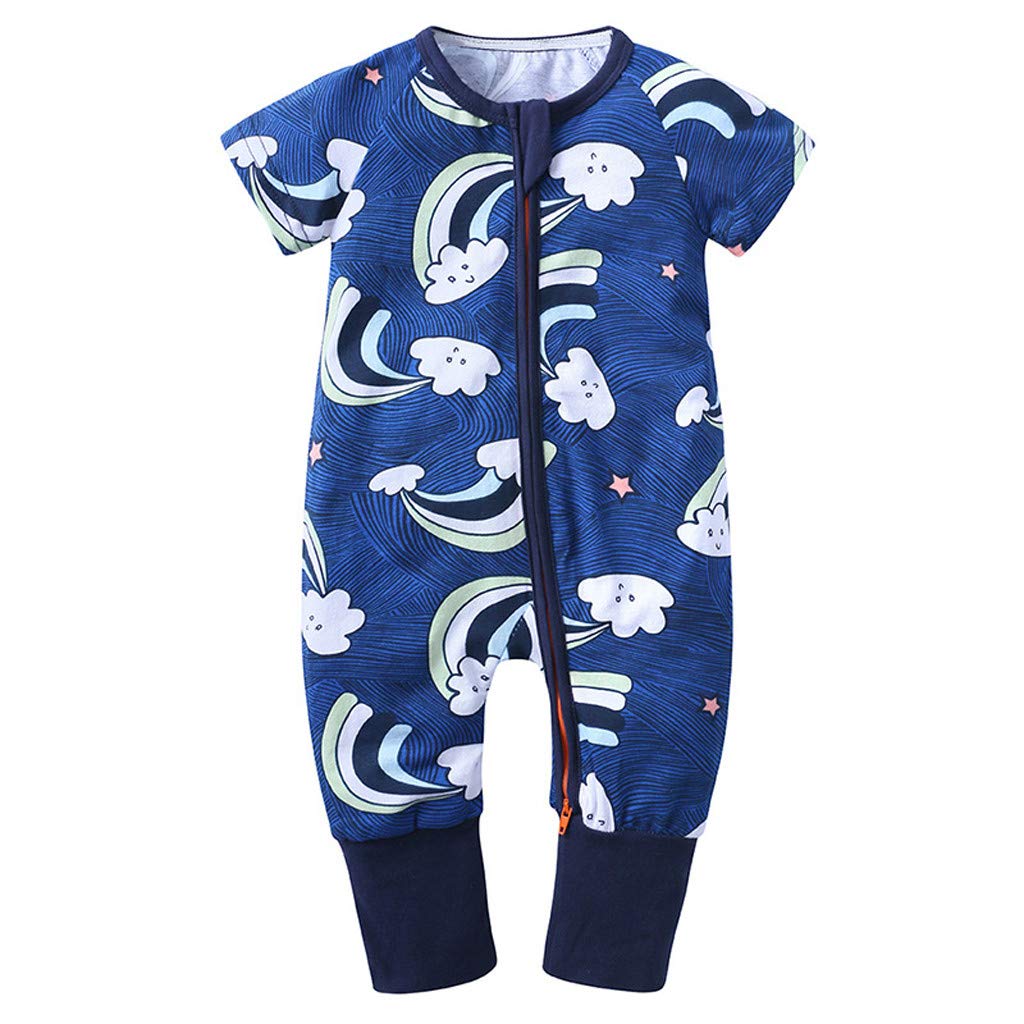 FIN86 Newborn Baby Romper Jumpsuit - Cute Cartoon Letter Print Outfits for Infant Boys & Girls (0-24 Months) | Soft Cotton Onesies for Playtime, Photo Shoots & Daily Wear