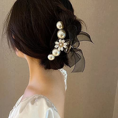 Vintage Pearl Hair Claw for Women - Wedding & Party Hair Accessories