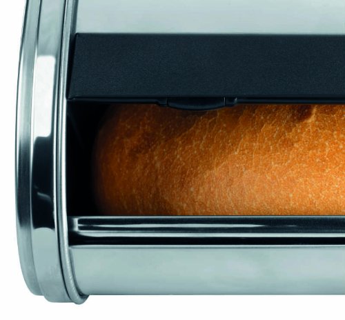 Brabantia 339585 Roll-Top Stainless Steel Bread Bin - Keep Bread Fresh & Organized for Kitchen Counter or Pantry Storage