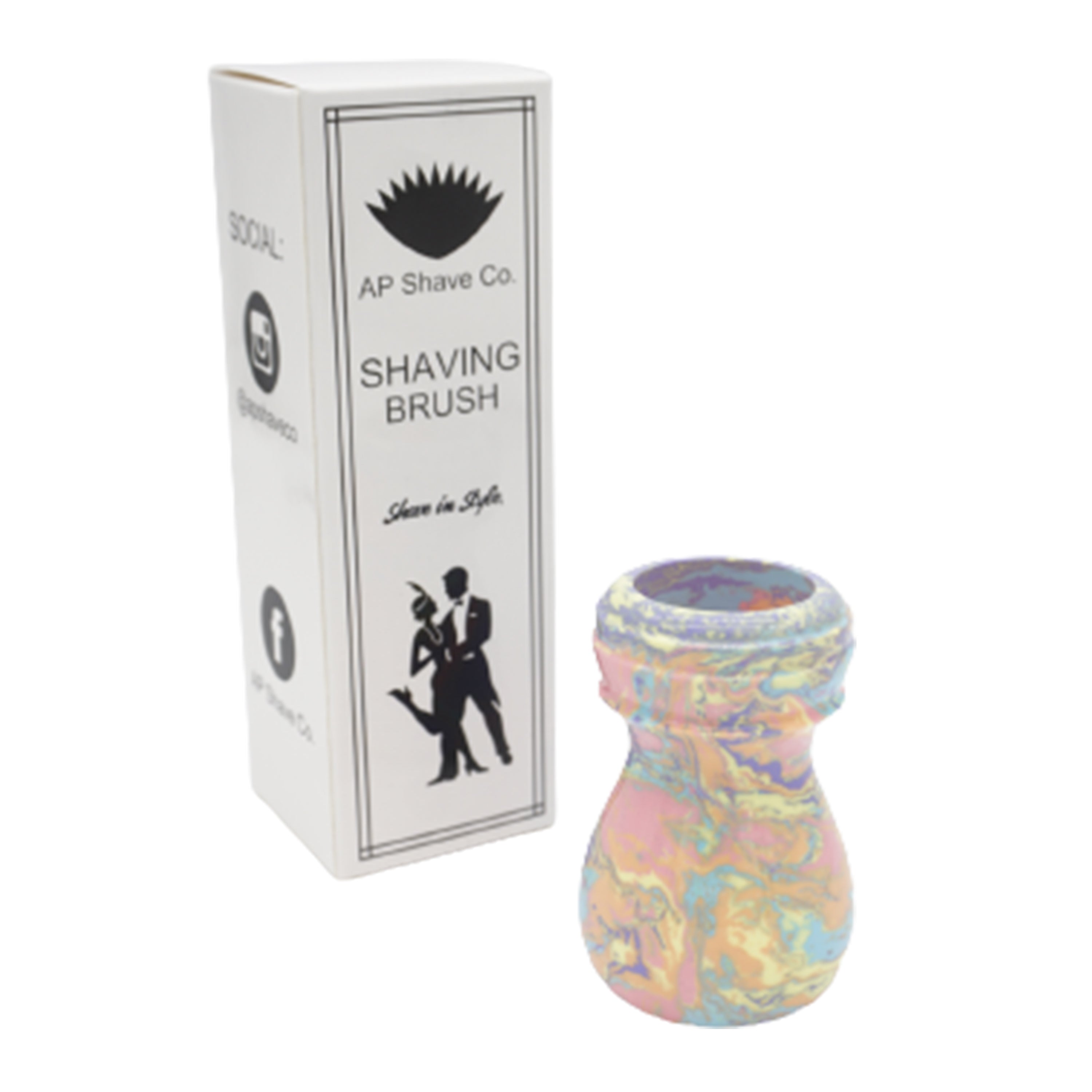 Handcrafted Spring Pastel Tie Dye Shaving Brush Handle - Fits 24mm & 26mm Knots - Perfect for Wet Shaving & Grooming Gifts