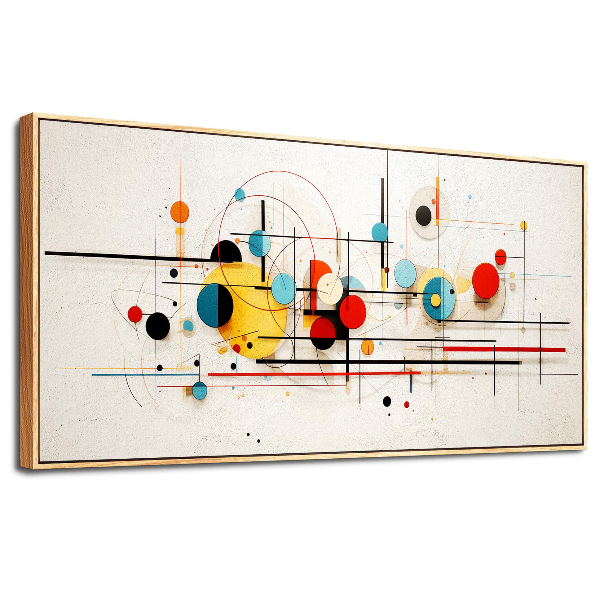 Hyidecorart Wood Framed Canvas Wall Art - Large Abstract Color Block Painting for Living Room, Bedroom & Office Decor | Modern Home Wall Decorations & Prints | Perfect for Housewarming Gifts & Interior Design
