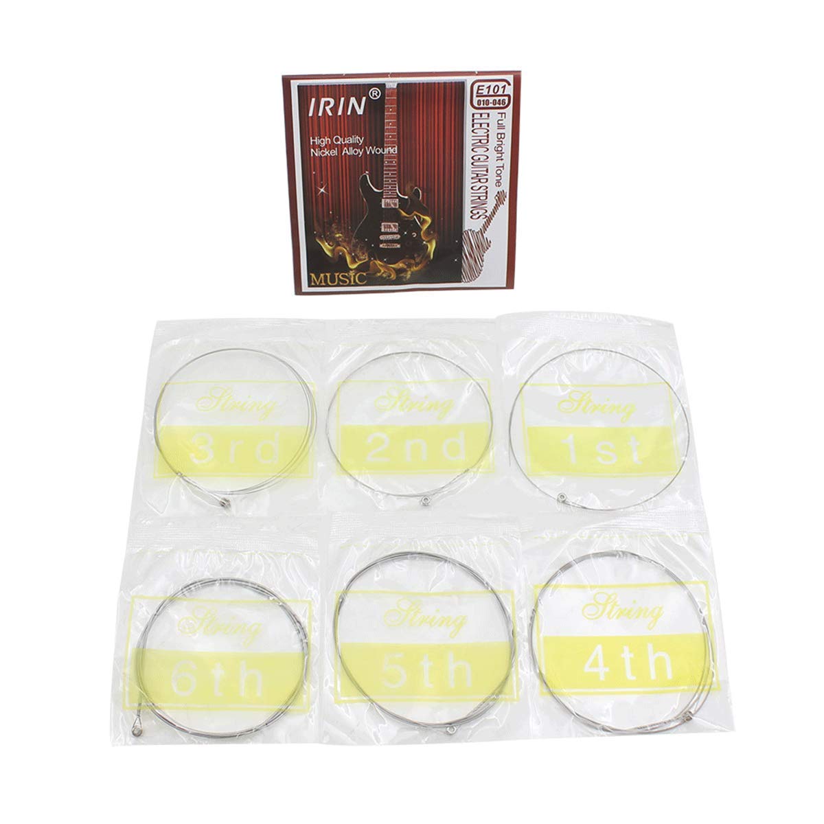 Premium Electric Guitar Strings 3-Pack - Stainless Steel Core Nickel Alloy Wound with Nickel-Plated Ball Ends (EADGBE) - Perfect for Rock, Blues & Metal Performances