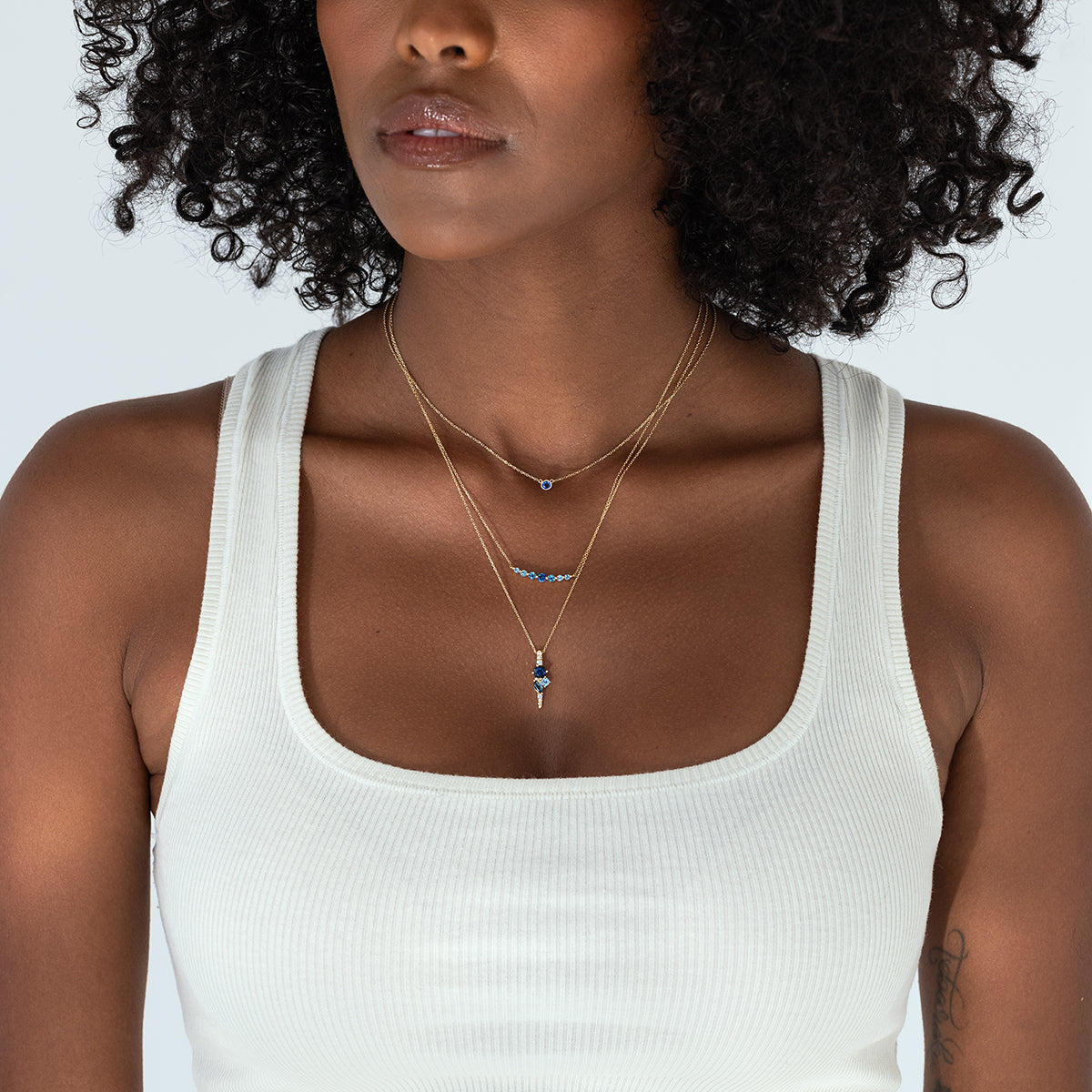 Floating Montana Sapphire Necklace - Genuine Blue Gemstone Jewelry for Women - Perfect for Weddings, Anniversaries & Special Occasions