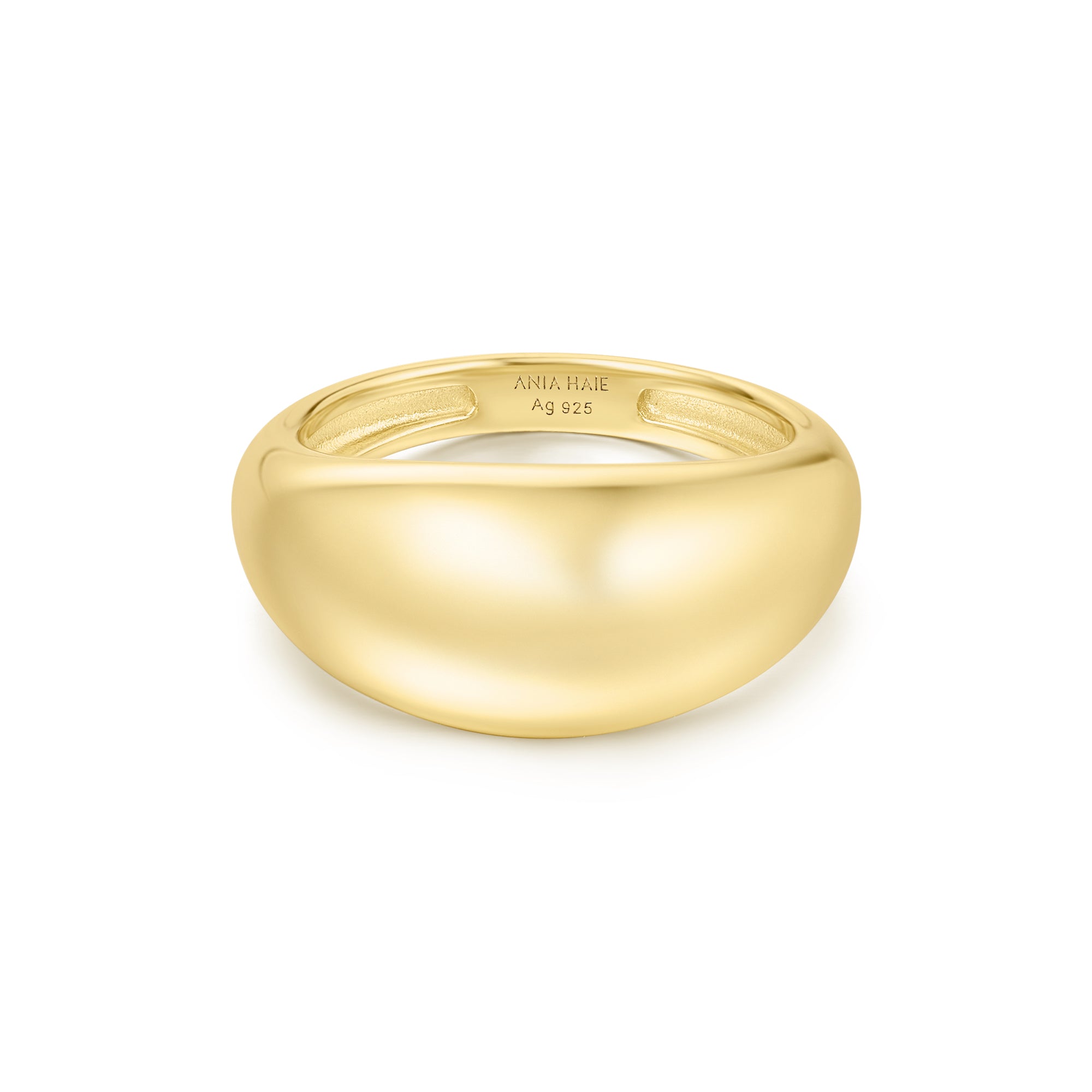 18K Gold Bold Dome Ring for Women - Elegant Statement Jewelry for Parties, Weddings & Everyday Wear