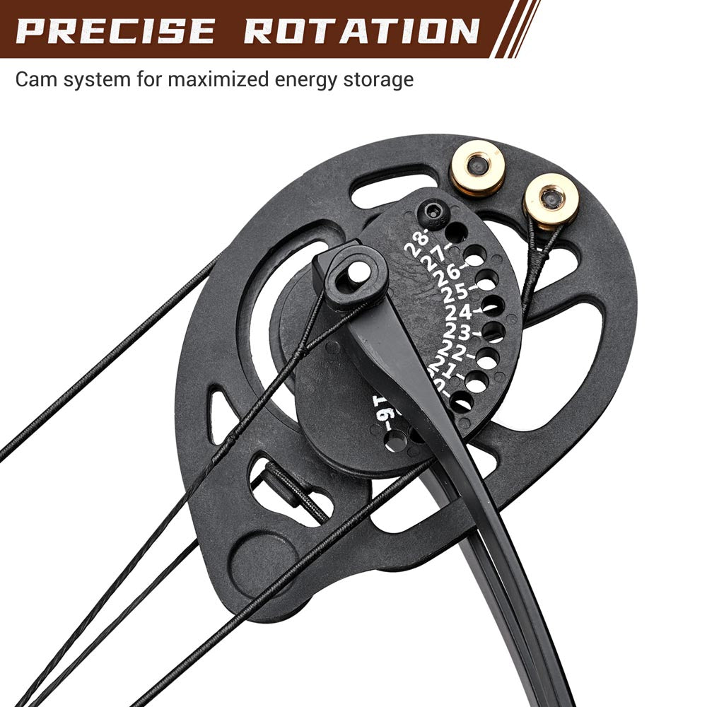 TheLAShop Youth Compound Bow and Arrow Set - 6 Arrows Included | Perfect for Beginners, Outdoor Target Practice & Hunting Training | Lightweight & Adjustable for Teens & Kids