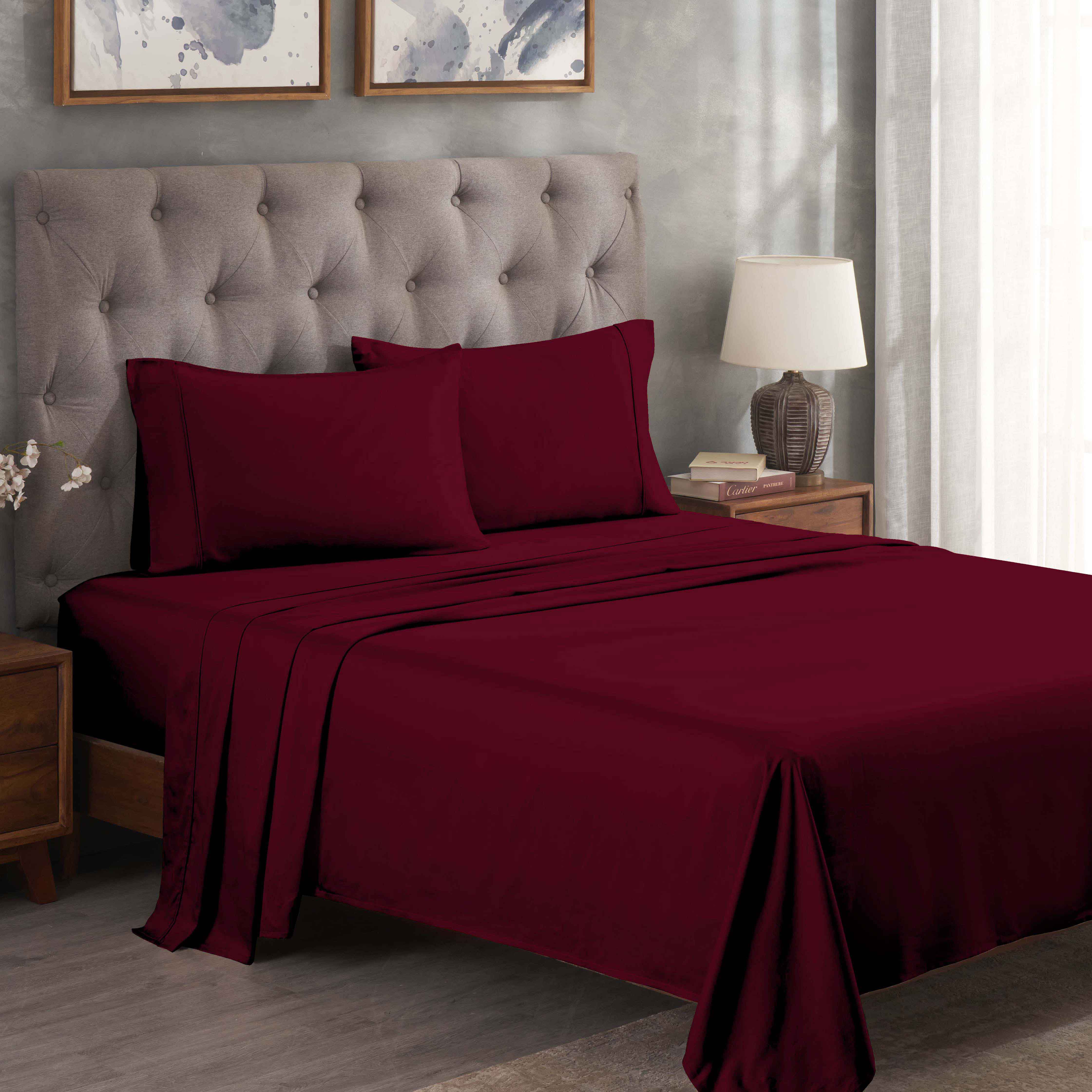 Premium 300 Thread Count Egyptian Cotton Bed Sheet Set - Soft, Breathable & Durable for Ultimate Comfort - Perfect for Luxury Bedrooms & Hotels