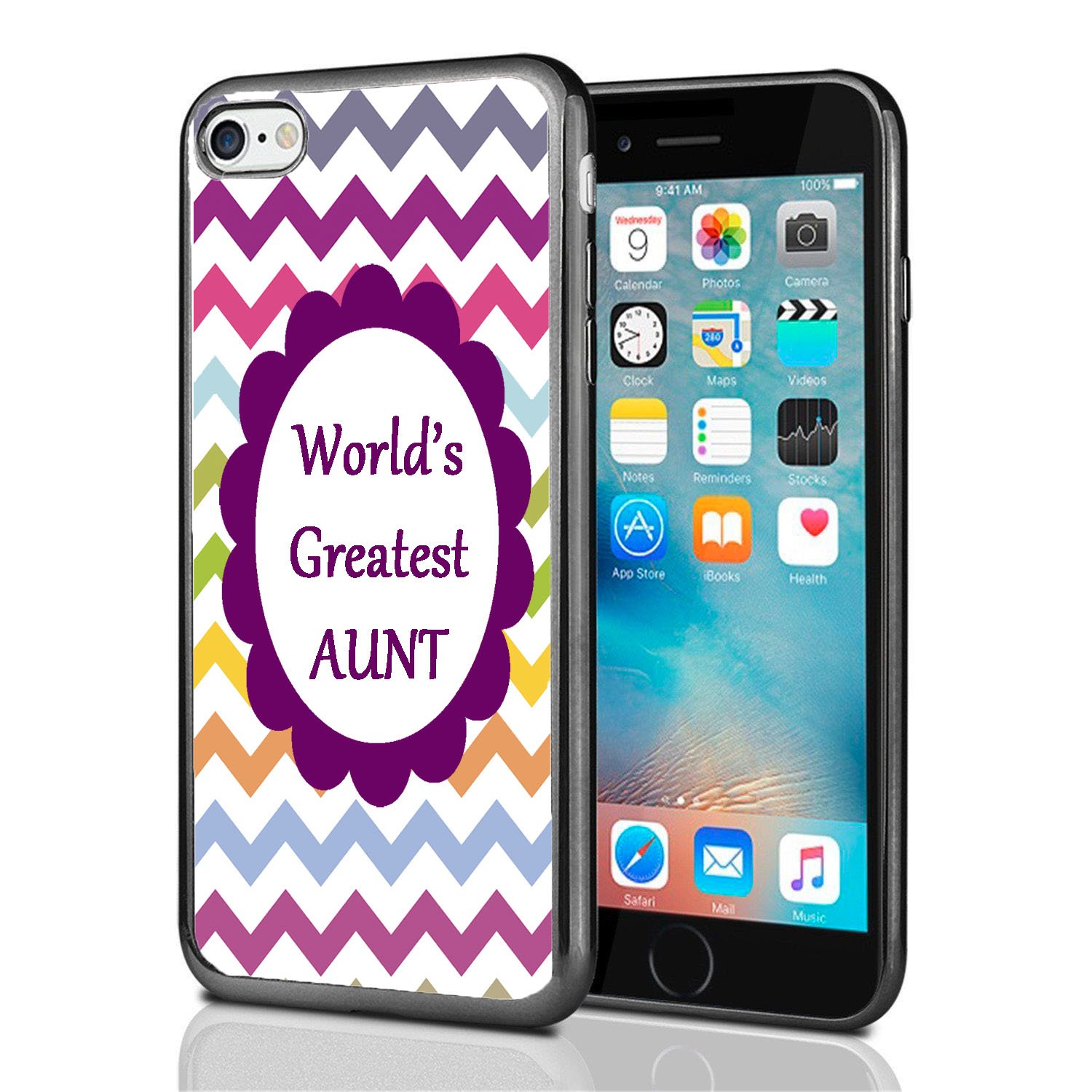 Chevron Rainbow iPhone 7 & iPhone 8 Case - Colorful Protective Cover for Women - Perfect Gift for Aunts, Sisters & Best Friends - Great for Work, School & Everyday Use