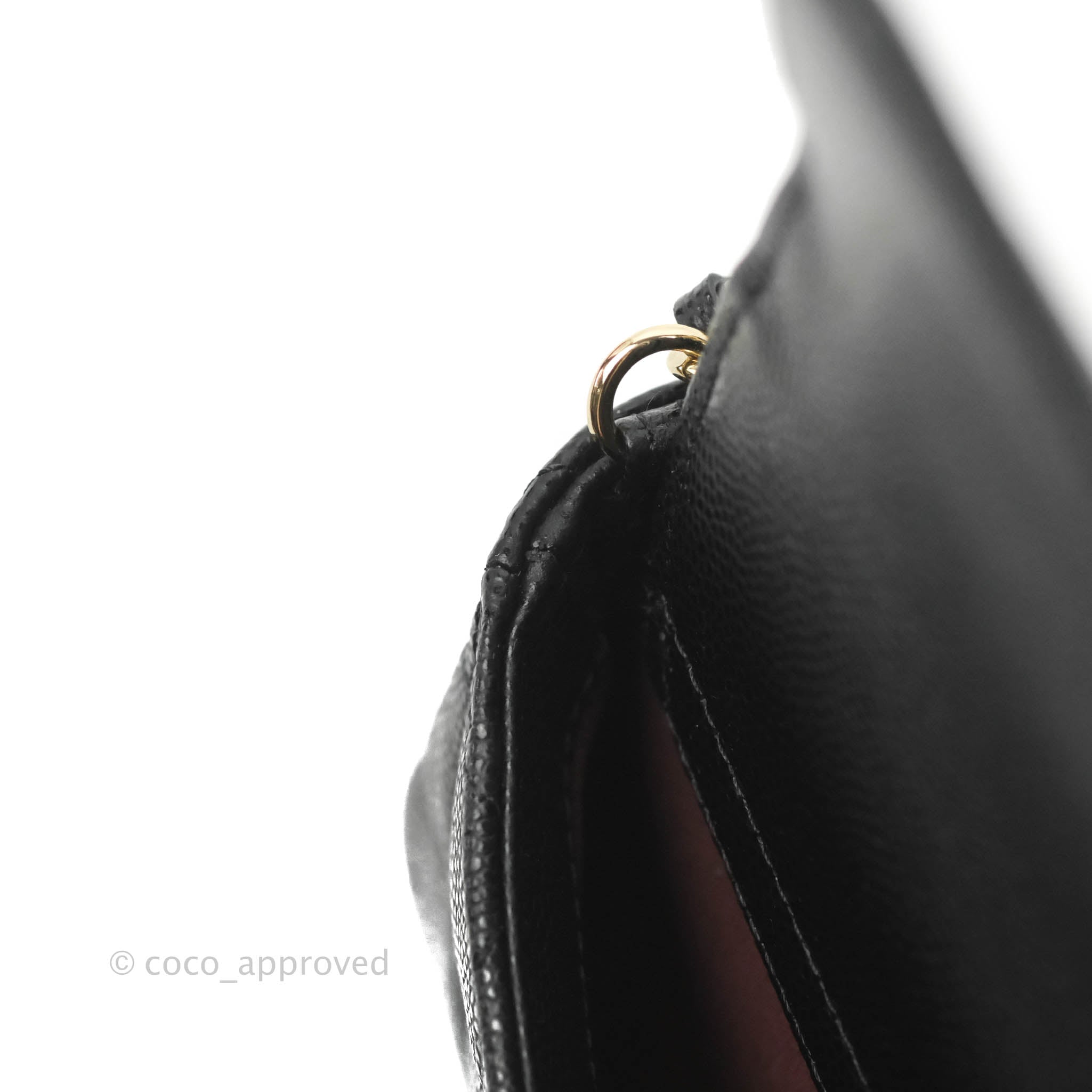 Chanel Classic Flap Phone Holder With Chain - Black Caviar Leather & Gold Hardware 22A - Luxury Phone Crossbody Bag for Women, Perfect for Parties & Daily Use