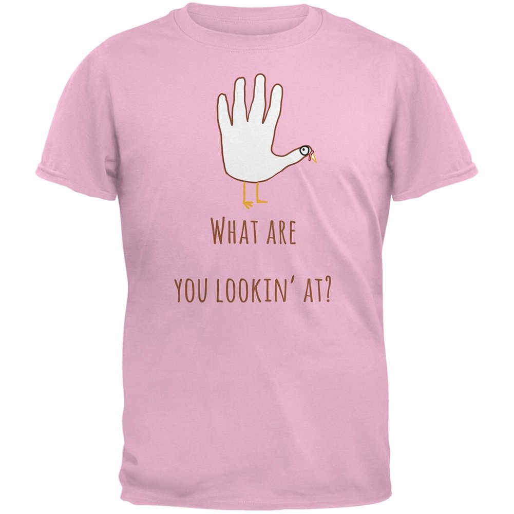 Light Pink Youth Thanksgiving Turkey Graphic T-Shirt - Funny Holiday Tee for Kids & Teens - Perfect for Family Gatherings & Festive Celebrations