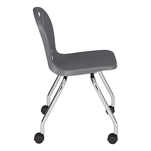 Ergonomic Mobile Structure Series School Chairs - Set of 2 Stackable Classroom Chairs with Wheels for Schools, Offices & Study Rooms
