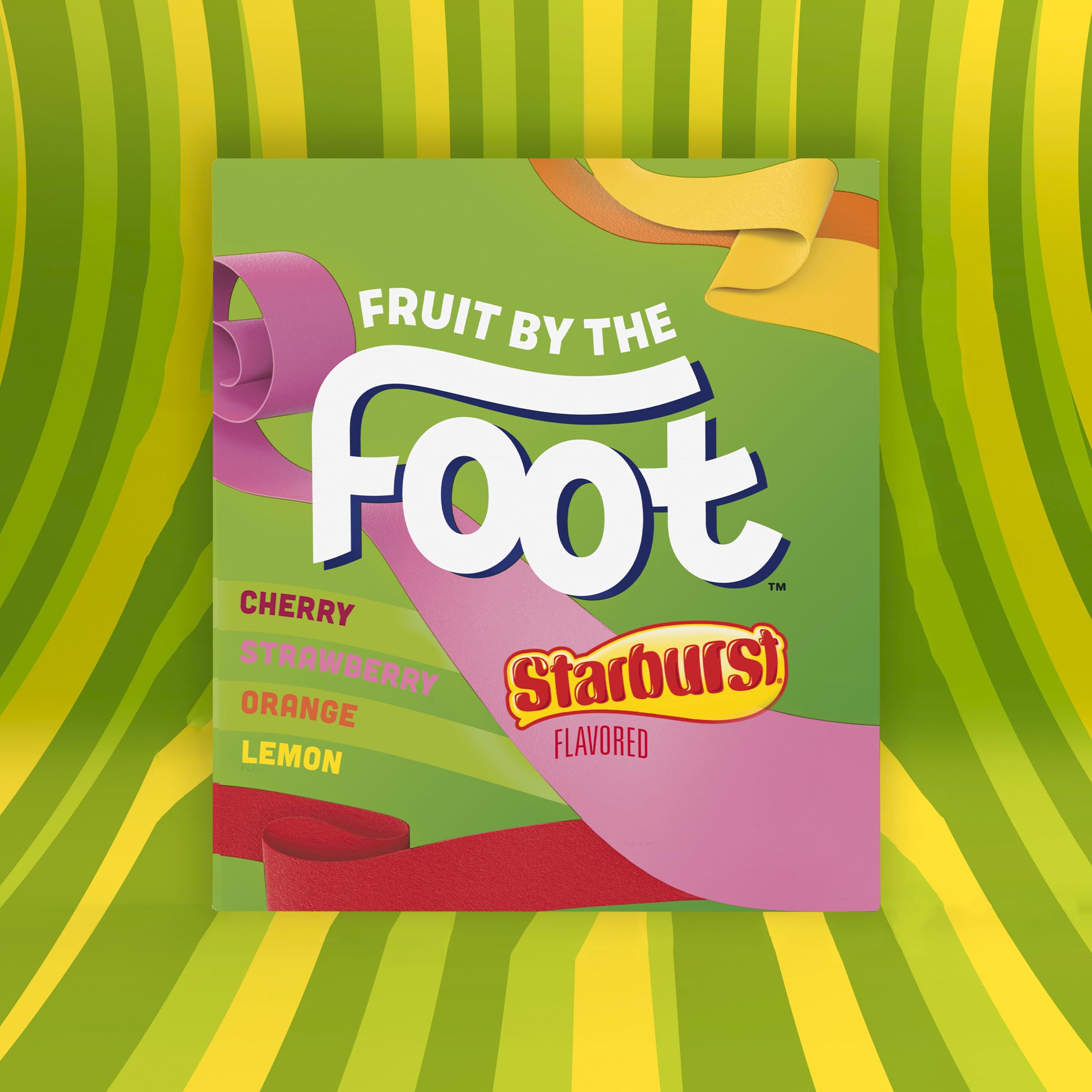 Starburst Fruit by the Foot Variety Pack - 6 Fruit Flavored Snack Rolls (Pack of 8) | Perfect for School Lunches, Parties & On-the-Go Snacking