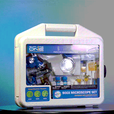 Explore One 45-Piece 900X Microscope Kit with Carrying Case - Perfect for Kids Science Experiments, Classroom Learning & Home Laboratory Studies