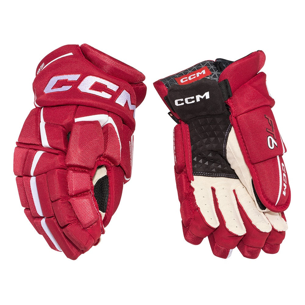 CCM Jetspeed FT6 Junior Ice Hockey Gloves - Youth Protective Gear for Ice Skating & Hockey Training - Perfect for Games, Practices & Winter Sports