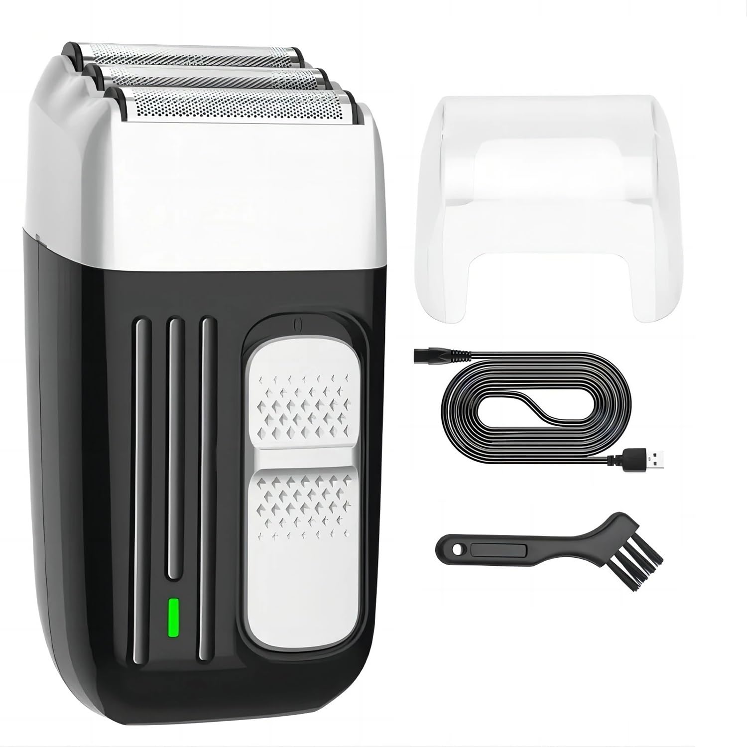 Premium Electric Razor for Men - Rechargeable Cordless Foil Shaver with 3 Blades for Smooth & Precise Shaving | Perfect for Travel, Home & Office Use