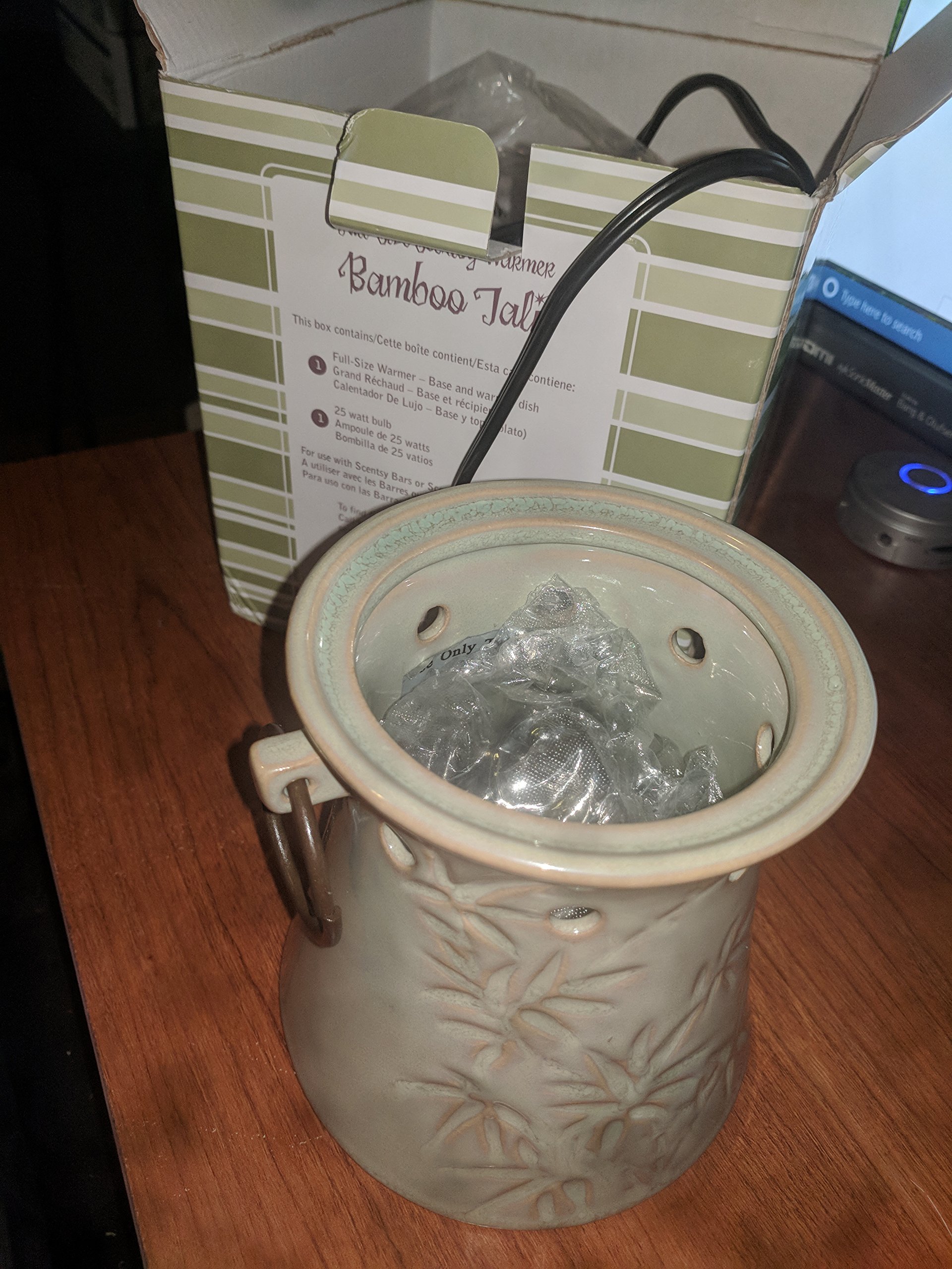 Premium Scentsy Bamboo Tali Full-Size Wax Warmer - Aromatherapy Diffuser for Home, Office & Spa Relaxation