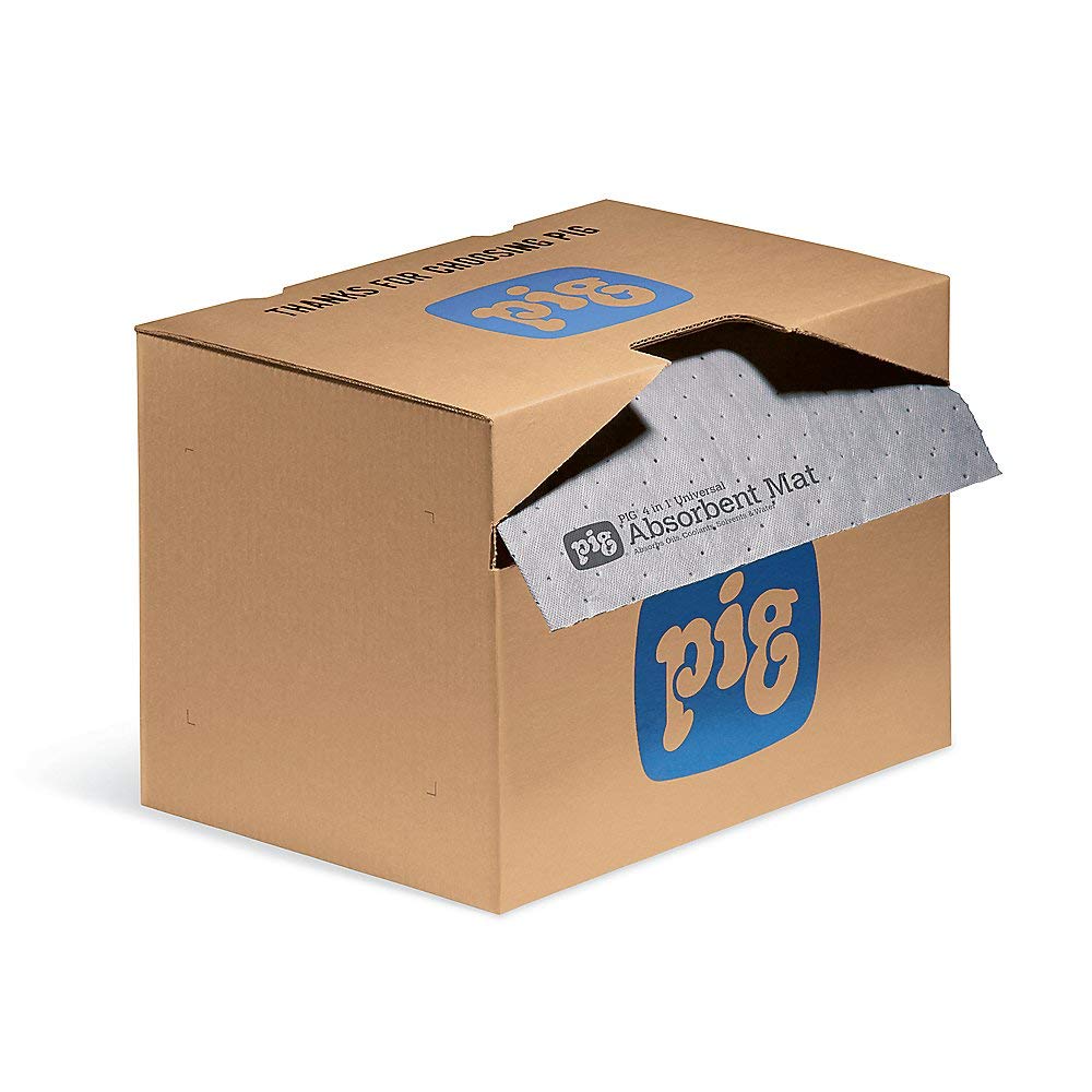 PIG 4-in-1 Absorbent Mat Roll in Dispenser Box - 16