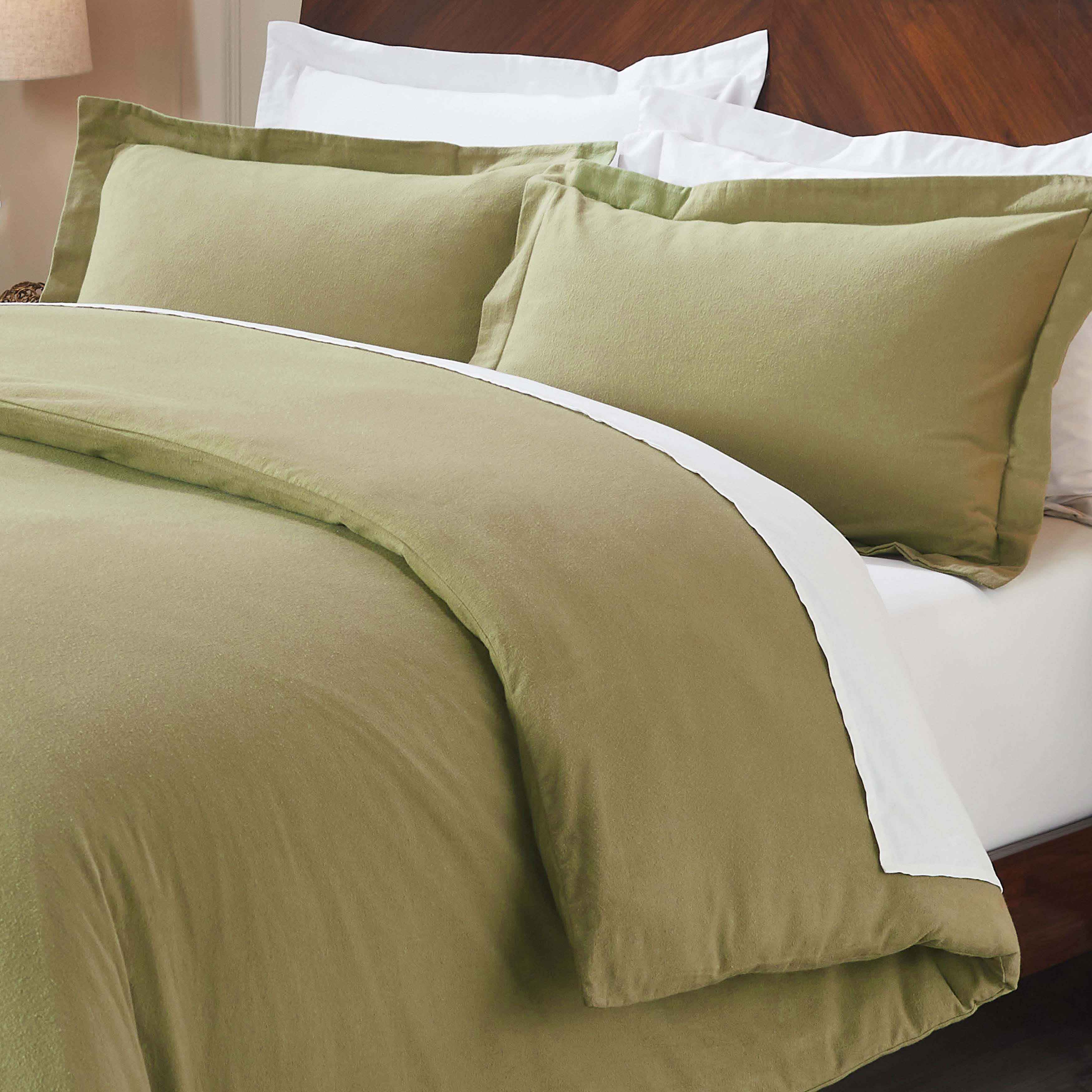 Premium Rome Flannel Cotton Solid Brushed Duvet Cover Set - Soft & Cozy Queen/King Size Bedding for Winter - Perfect for Cold Weather & Cozy Bedroom Decor