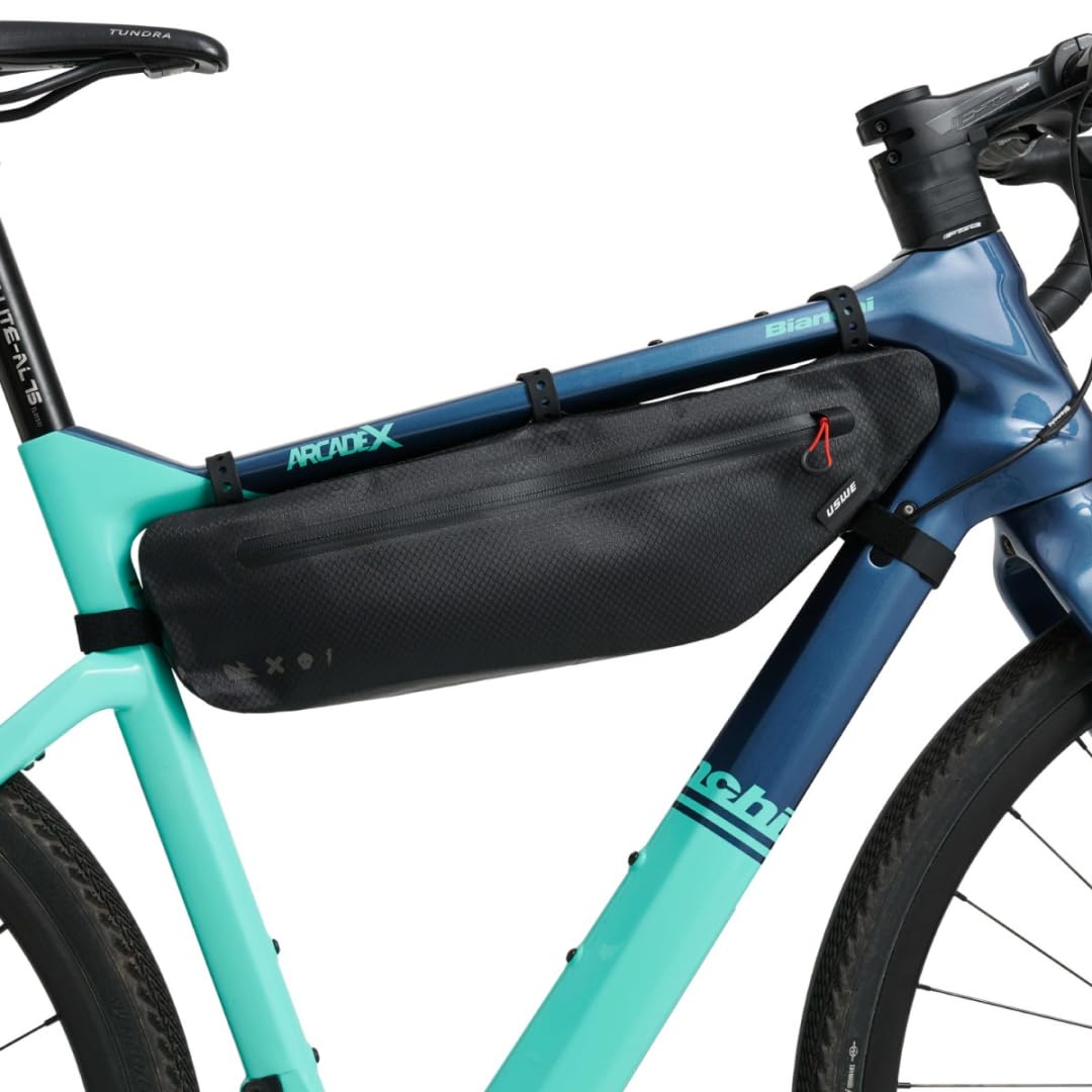 USWE Waterproof Bike Frame Bag for MTB, Gravel & E-Bikes - Durable Cycling Pouch for Road & Off-Road Bikepacking - Perfect for Men & Women Riders - Ideal for Commuting, Trail Adventures & Long-Distance Tours