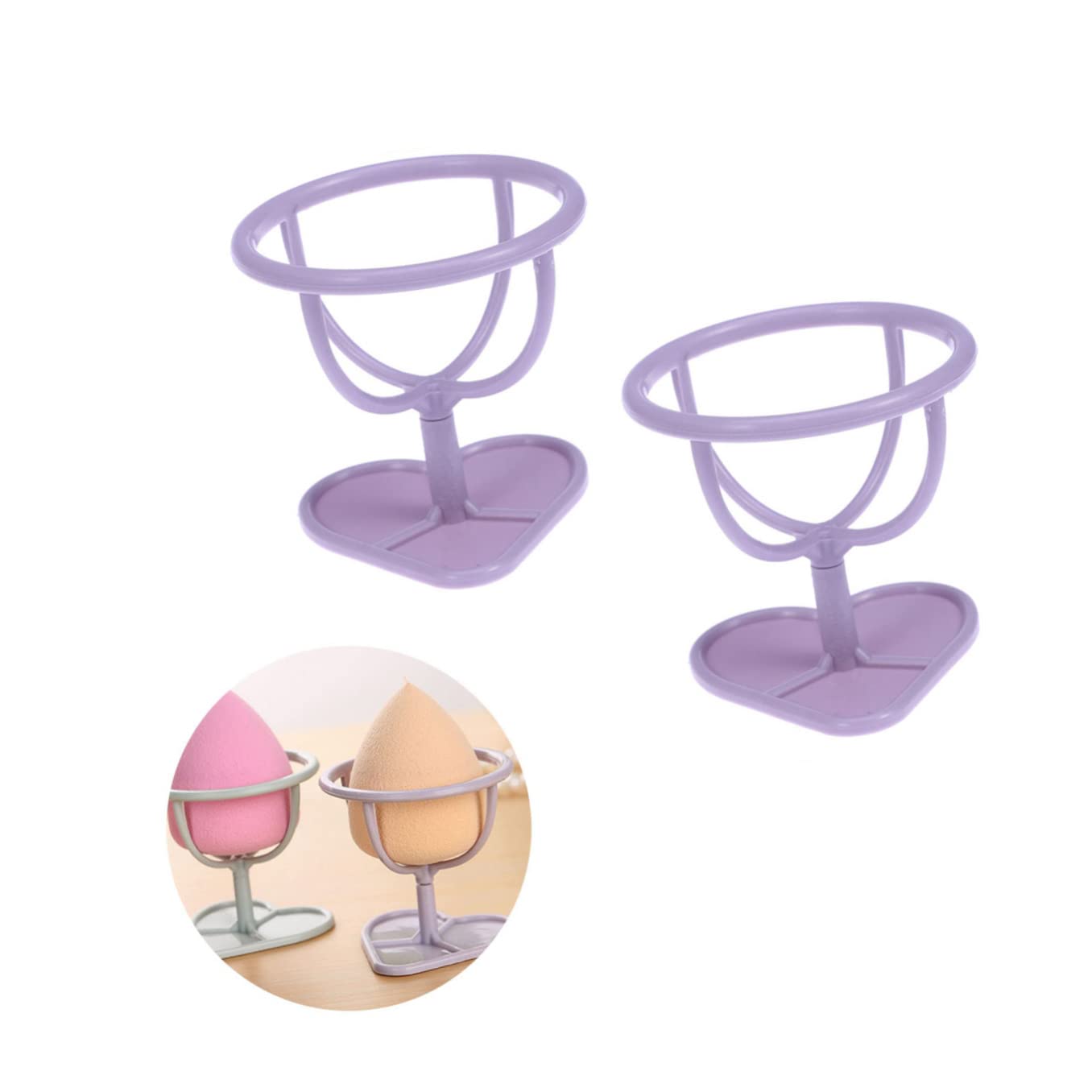 Beautyfuu Makeup Sponge Set - 2 Pack Soft Blending Sponge for Foundation & Concealer | Portable Makeup Blender Egg with Holder & Drying Stand | Perfect for Travel, Home & Professional Makeup Artists