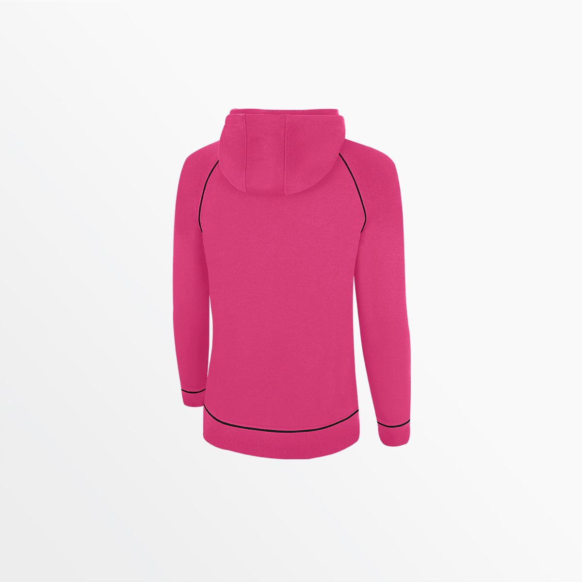 Women's Empire Pullover Hoodie with Piping - Cozy Fleece Sweatshirt for Casual Wear & Lounge Outfits | Trendy Streetwear & Athleisure Fashion