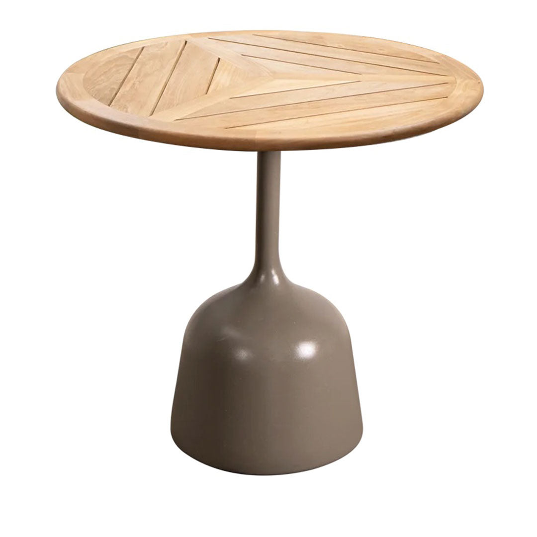 Round Coffee Table with Glossy Finish - Small Modern Accent Table for Living Room, Bedroom, or Office