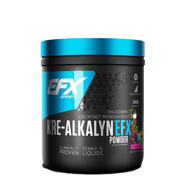 EFX Sports Kre Alkalyn EFX Powder - 220g Rainbow Blast Flavor | Premium Creatine Supplement for Athletes & Bodybuilders | Pre-Workout & Post-Training Recovery