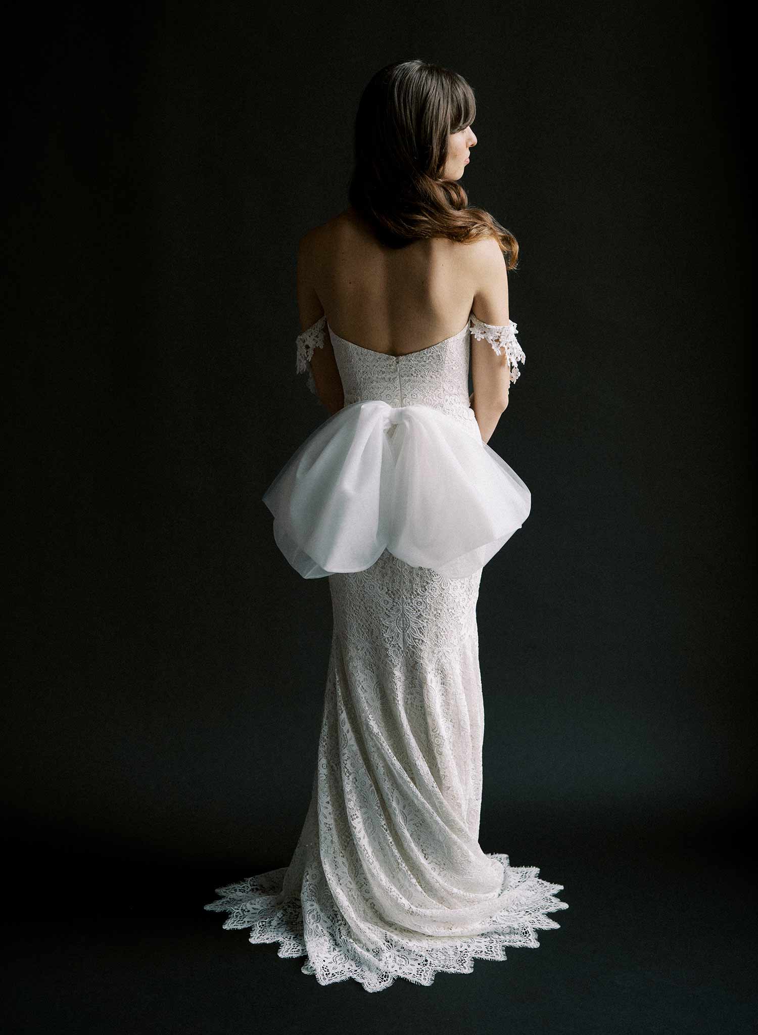 Elegant Oversized Double Tulle Bow Bustle Wedding Dress Accessory - Style #2520 | Perfect for Bridal Gowns, Prom Dresses & Special Occasions