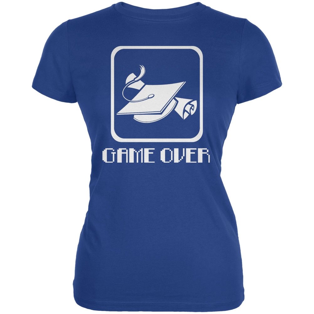 Graduation Game Over Royal Juniors Soft Cotton T-Shirt - Comfortable & Fun Gift for Graduates, School Events & Celebrations