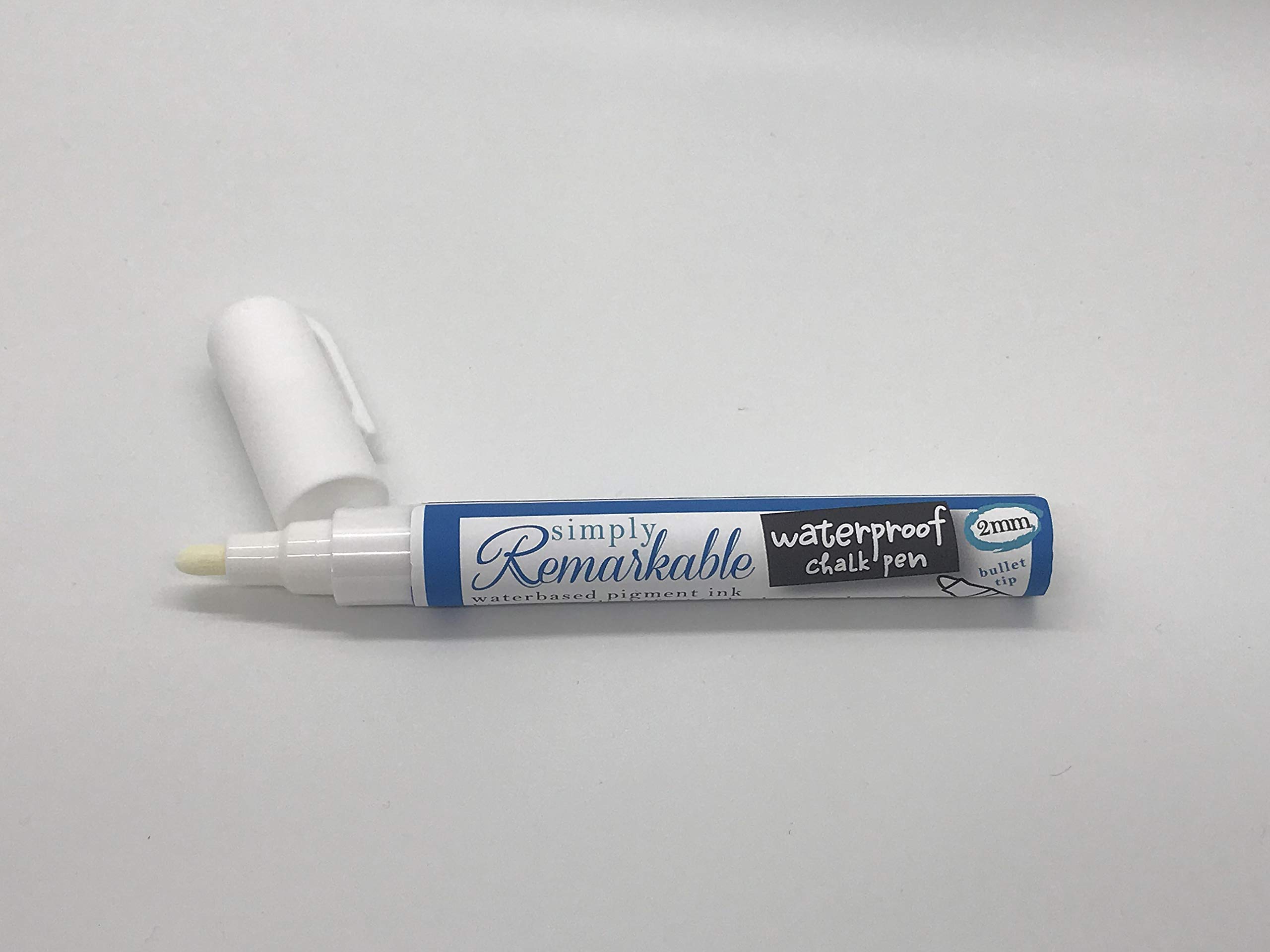 Simply Remarkable 2mm Waterproof Chalk Pen - Fine Tip for Writing on Glass, Blackboards & Signs - Ideal for Restaurants, Cafes & DIY Projects