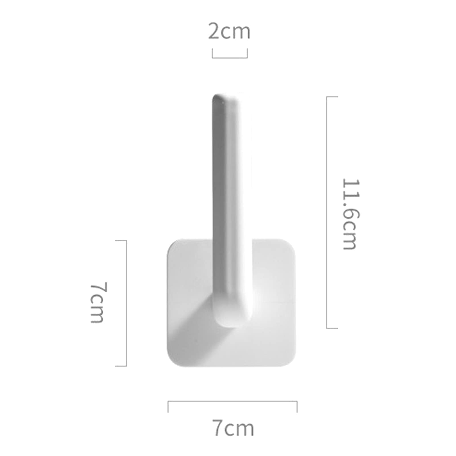 Wall Mount Toilet Paper Holder - White Plastic Adhesive Bathroom Tissue Roll Holder | Space-Saving Solution for Small Bathrooms & RVs