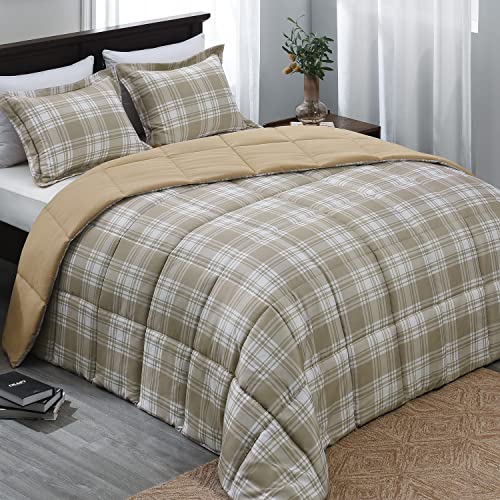 Plaid - Khaki/White