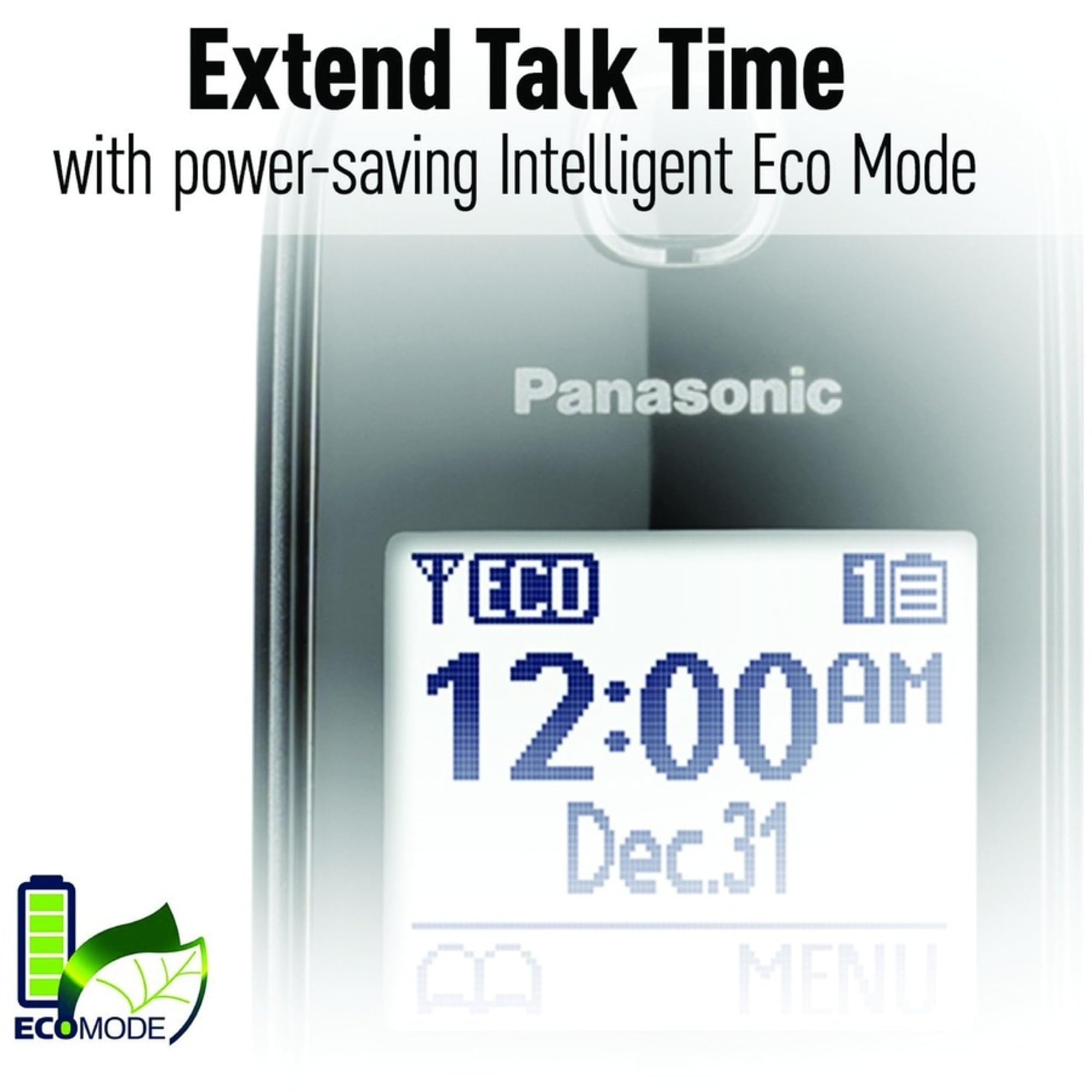 Panasonic KX-TGD510B Expandable Cordless Phone with Call Block - 1 Handset, Black, 7.2