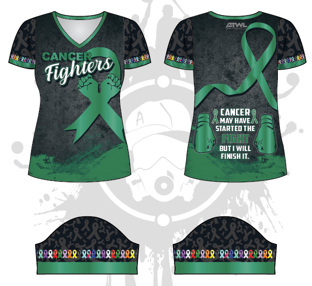 Cancer Fighters Women's Jersey - Comfortable & Inspirational Apparel for Survivors & Supporters - Perfect for Fundraisers, Walks & Awareness Events