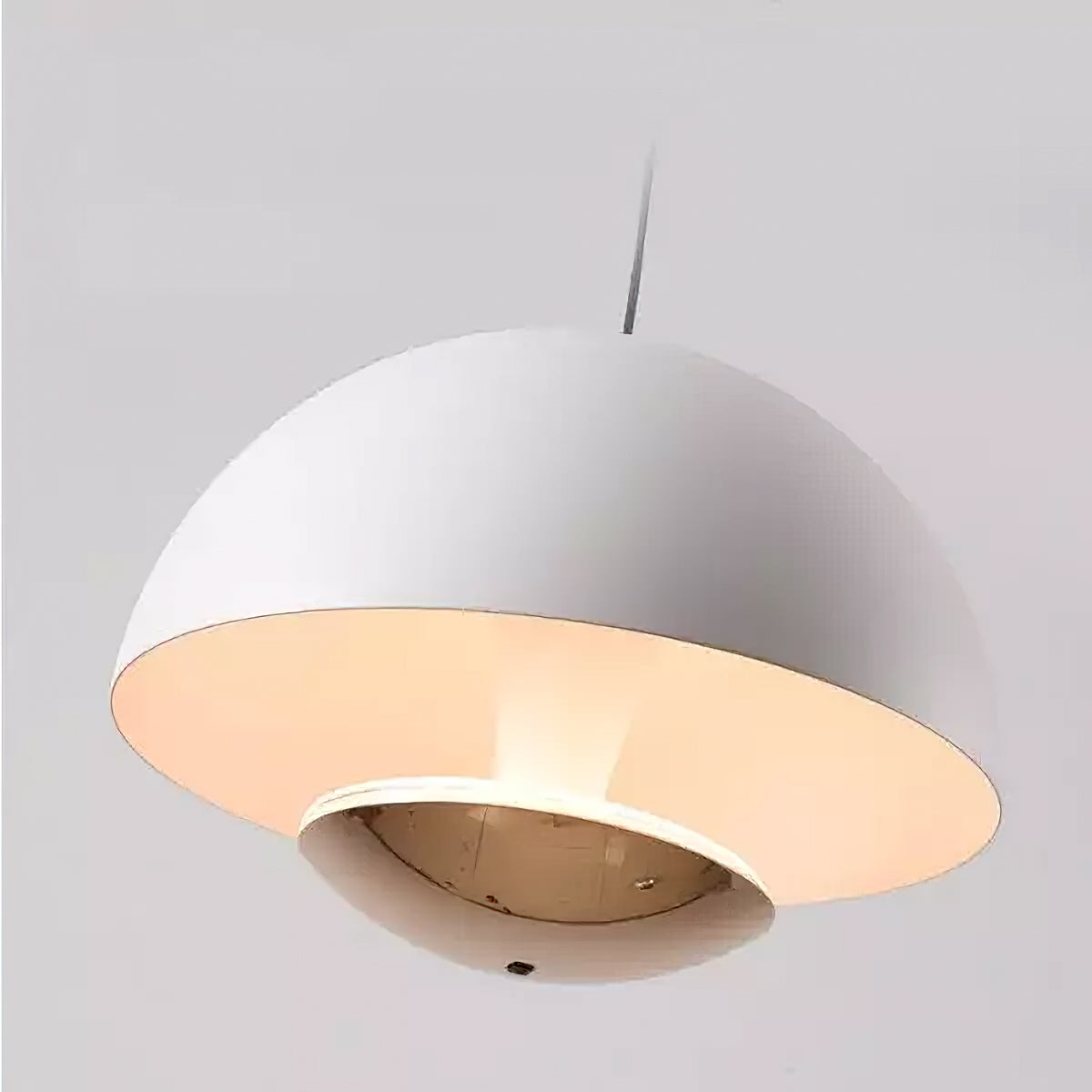 Semi Circular Bud Pendant Light - Modern Hanging Fixture for Living Room, Bedroom & Dining Room Decor - Gold/Black Finish Industrial Style Ceiling Lamp