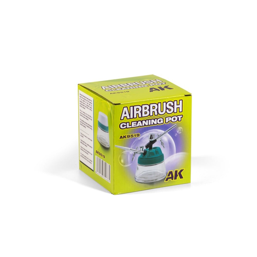 AK Interactive 9519 Airbrush Cleaning Pot - Professional Airbrush Cleaner for Model Painting, Miniatures & Hobby Art - Perfect for Artists, DIY Crafters & Airbrush Enthusiasts